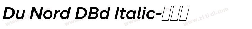 Du Nord DBd Italic字体转换